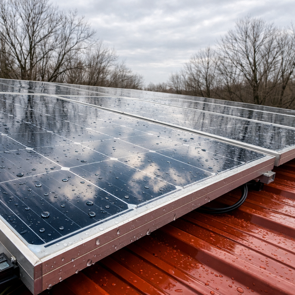 Solar panel cleaning