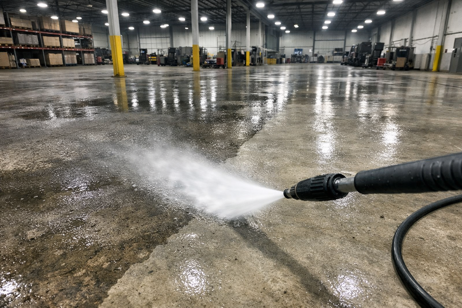 Interior industrial and warehouse cleaning